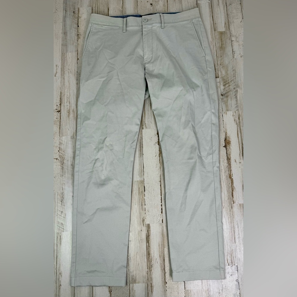 J Crew Chino Pants Mens 32x28 Beige Cotton Stretch 484 Slim Style